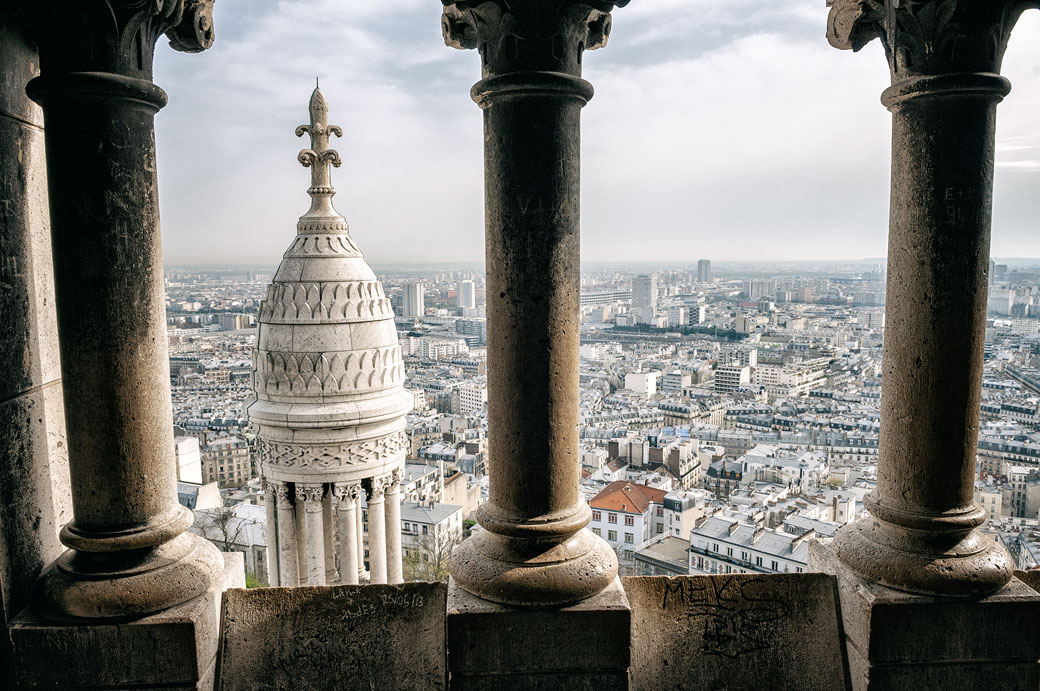 Panorama de Paris depuis Sacré Coeur à Montmartre