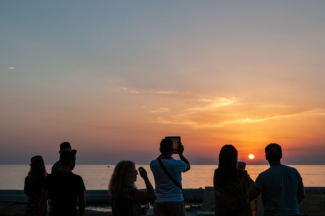 Coucher de soleil à Gallipoli dans les Pouilles